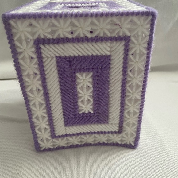 Set of 3 Handmade Needlepoint Plastic Canvas Tissue Box Cover multi color - Picture 7 of 14